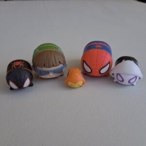 Jakks Marvel Tsum Tsum Vinyl Stackable Figures Lot of 5 Spider-Man & Villains